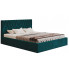 Turkusowe tapicerowane łóżko 180x200 Rivoli 3X