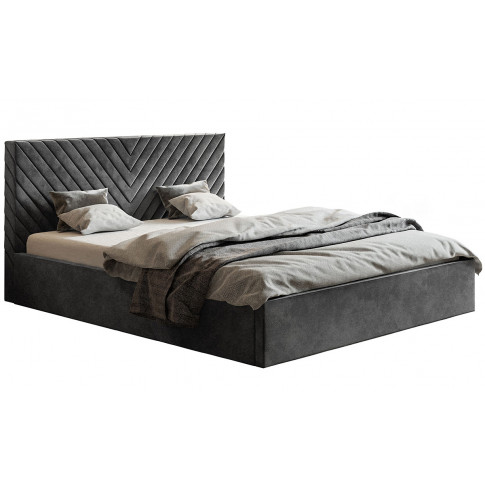 Tapicerowane łóżko z drewnianym stelażem 120x200 Nuvell 3X