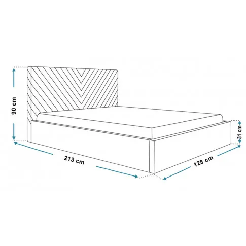 Wymiary tapicerowanego łóżka 120x200 Nuvell