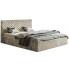 Tapicerowane łóżko z drewnianym stelażem 140x200 Nuvell 3X