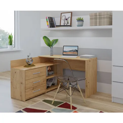 Zdjęcie nowoczesne biurko do pracowni z komodą Aramis | Edinos.pl