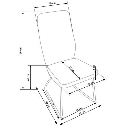 Szczegółowe zdjęcie nr 5 produktu Krzesło Asper - popiel + biały