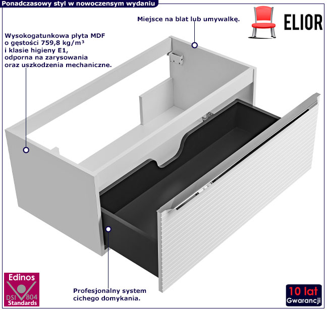 Nowoczesna szafka łazienkowa Ebra 4X 90 cm