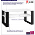 infografika białej ławy kawowej z półka suri 4x