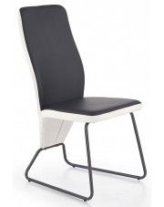 Krzesło tapicerowane Asper - czarny + biały w sklepie Edinos.pl