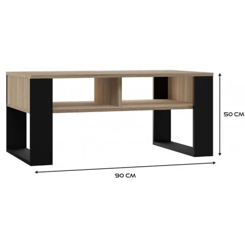 designerska minimalistyczna ława kawowa z polkami suri 5x sonoma