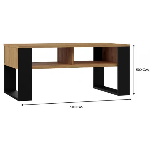 wymiary prostokątnej ławy z półkami suri 5x