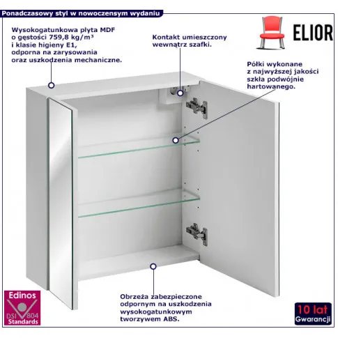 Szafka łazienkowa z lustrem Ebra 7X 60