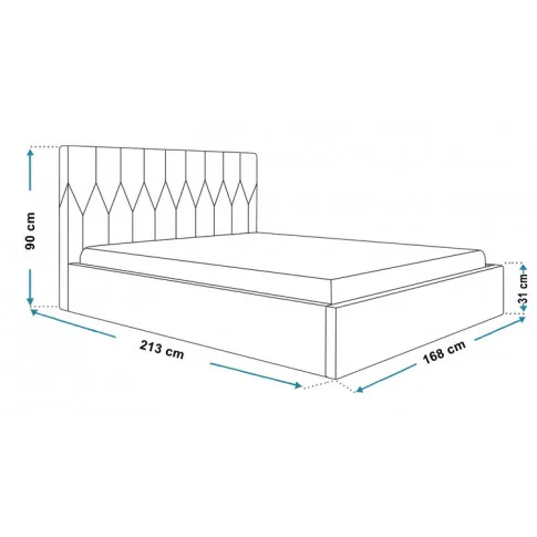 Wymiary łóżka 160x200 Mallon
