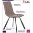Fotografia Krzesło pikowane Danton - brązowe z kategorii Krzesła metalowe tapicerowane