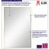infografika srebrnego prostokątnego lustra 90x60 z podswietleniem led osmo