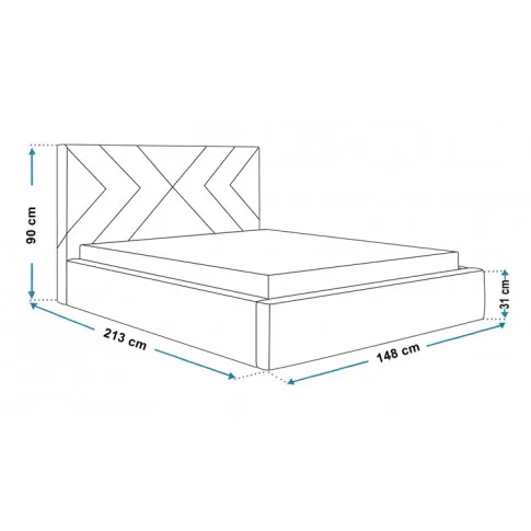 Wymiary łóżka 140x200 Grenell