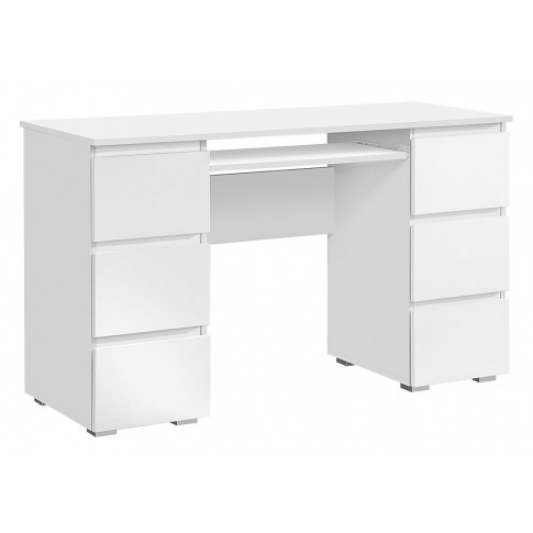 Białe biurko z 6 szufladami Rapis 3X