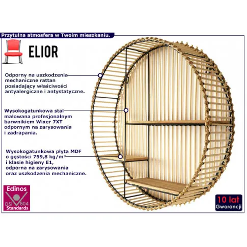 Półka ścienna w stylu boho Etnox3X