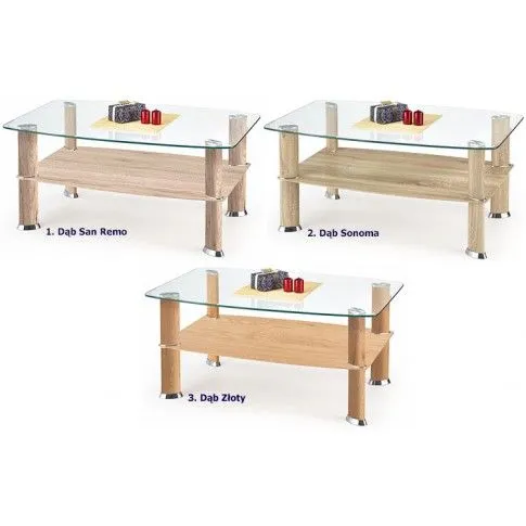 Zdjęcie Ława szklana do salonu dąb złoty Naxin | Edinos.pl