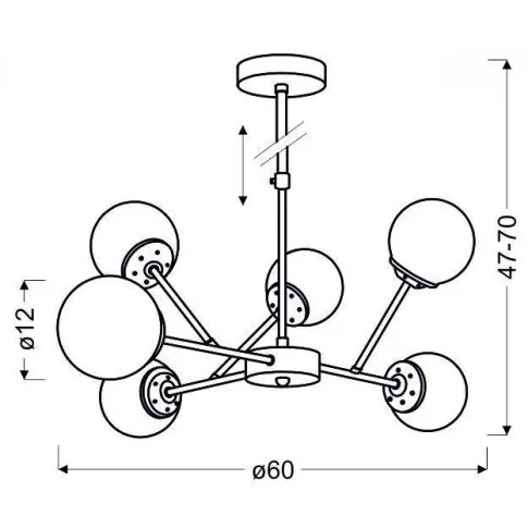 Wymiary lampy K117-Xago