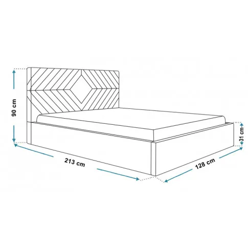 Wymiary tapicerowanego łóżka 120x200 Clemont