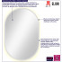 infografika nowoczesnego lustra owalnego do przedpokoju led fonsi 3x biel