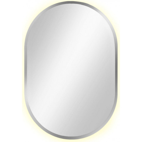 srebrne owalne lustro z podświetleniem do lazienki przedpokoju garderoby fonsi 3x