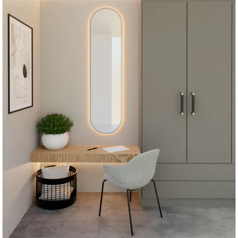 owalne wąskie lustro przedpokój łazienka fonsi 4x