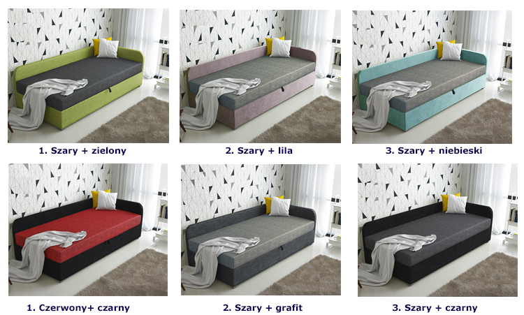 Wybór kolorów łóżka Zafir