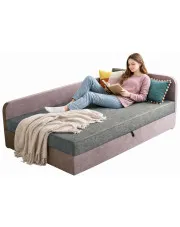 Tapczan młodzieżowy szary + lila - Tuwini w sklepie Edinos.pl