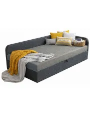 Tapczan młodzieżowy szary + grafit - Tuwini w sklepie Edinos.pl