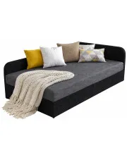 Tapczan młodzieżowy szary + czarny - Tuwini w sklepie Edinos.pl