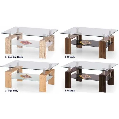 Zdjęcie Ława szklana do salonu dąb złoty Randi | Edinos.pl