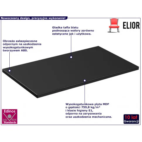 Czarny blat do szafki łazienkowej Larosa 5X 80 cm