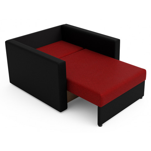 Sofa rozkładana 80cm czerwony czarny Dayton 3X