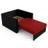 Sofa rozkładana z pojemnikiem czerwony czarny Dayton 3X