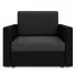 Sofa amerykanka 80cm szary czarny Dayton 3X