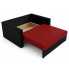 Sofa rozkładana z pojemnikiem czerwony czarny Dayton 4X