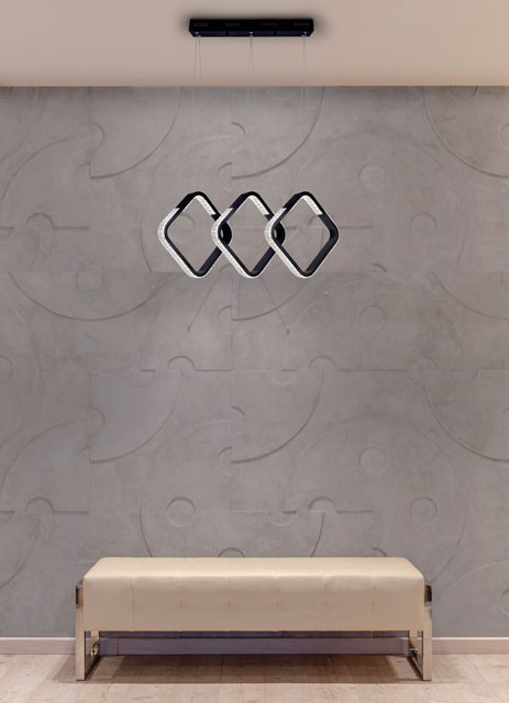 Potrójna lampa wisząca glamour nad stół S859-Munri