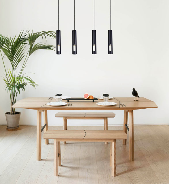 Designerska lampa wisząca tuby nad stół D673-Dalia