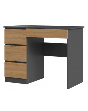 Nowoczesne biurko w kolorze antracyt /dąb artisan - Oraso 2X w sklepie Edinos.pl