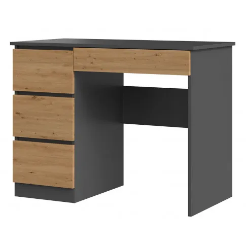 Lewe biurko  szufladami Oraso antracyt