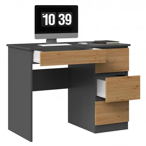 Prawe biurko artisan antracyt Oraso