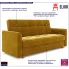 Musztardowa sofa rozkładana Sondra