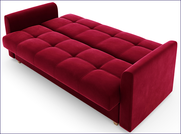 Rozkładana pikowana sofa wersalka Sondra