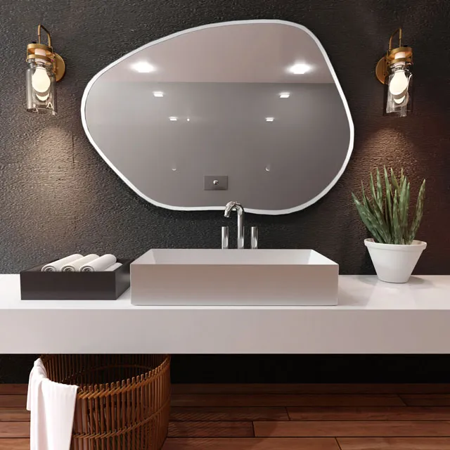 Nowoczesne lustro łazienkowe LED Volvero 3X