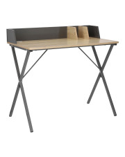 Nowoczesne biurko w stylu loftowym szary + naturalne drewno - Erys w sklepie Edinos.pl