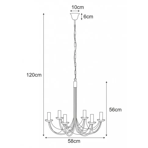 Wymiary żyrandola S872-Mivos