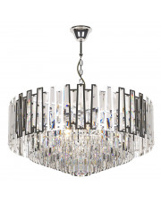 Srebrny duży żyrandol w stylu glamour - S877-Havis