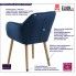 Fotografia Tapicerowany pikowany fotel Erino - niebieski z kategorii Krzesła wg koloru/stylu