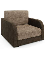 Rozkładana sofa jednoosobowa jasny brąz + ciemny brąz - Folken 3X w sklepie Edinos.pl