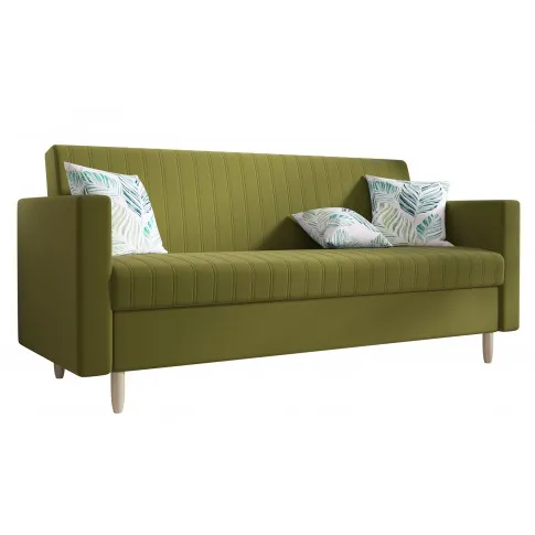 Limonkowa rozkładana sofa Berit