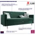 Zielona sofa rozkładana Berit