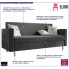 Szara sofa rozkładana Berit